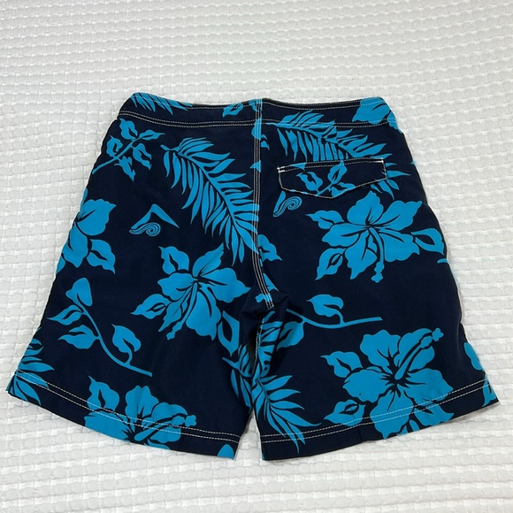 Kanu Mens Blue Hibiscus Surf Board Shorts - Picture 7 of 8